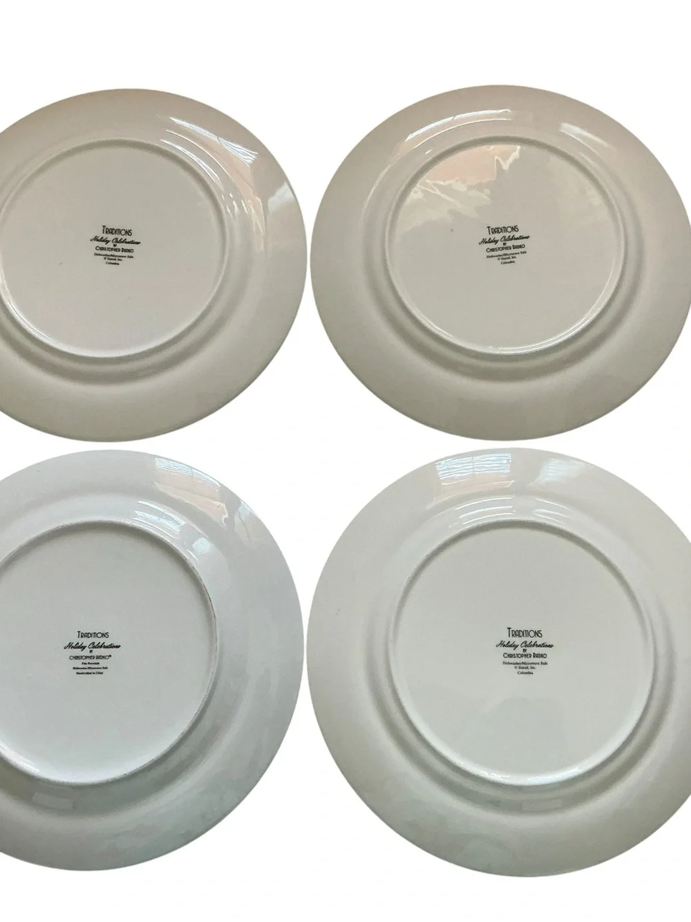 Christopher Radko traditions holiday celebrations Christmas dinner plates set 4